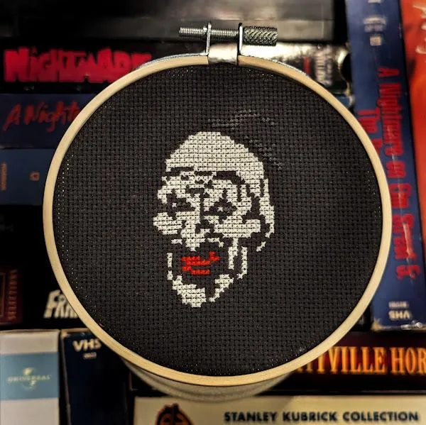 Mini Art the Clown cross-stitch pattern