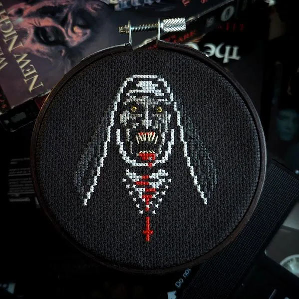 Mini Valak cross-stitch pattern