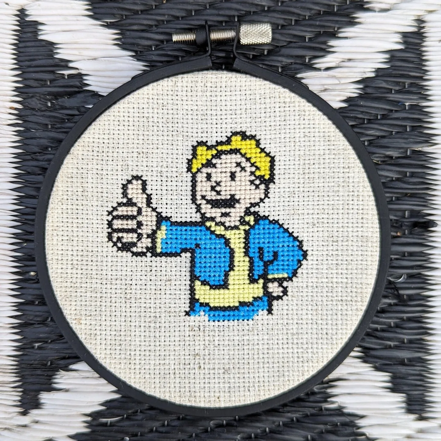 Vault Boy cross-stitch pattern