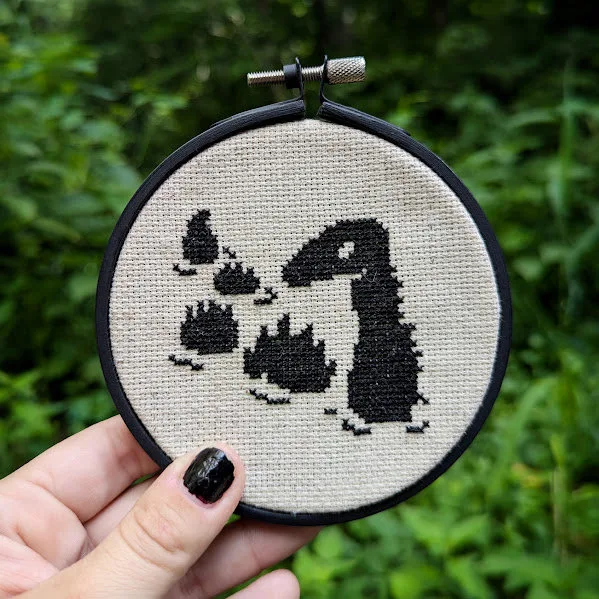 Mini Ogopogo cross-stitch pattern