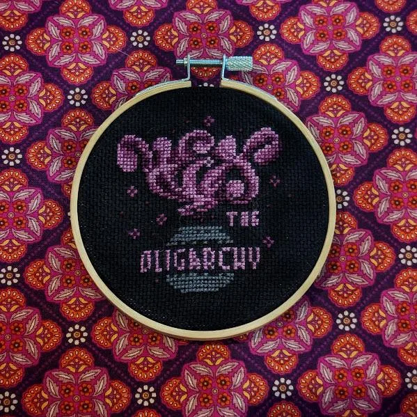 Hex the Oligarchy cross-stitch pattern — view 3