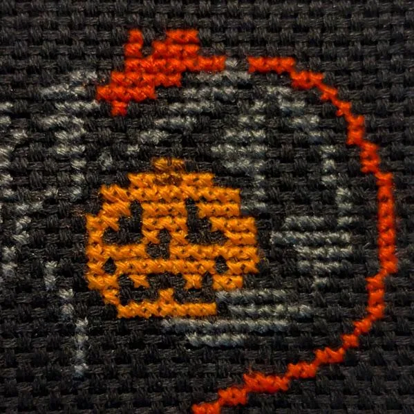Mini Headless Horseman cross-stitch pattern — view 3