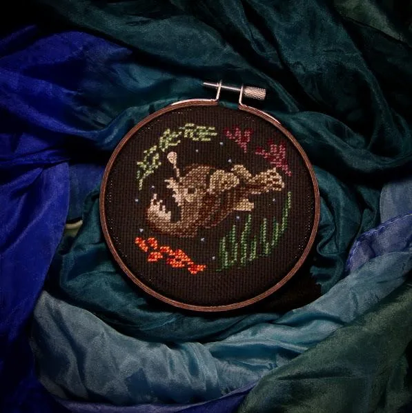 Black Sea Devil cross-stitch pattern