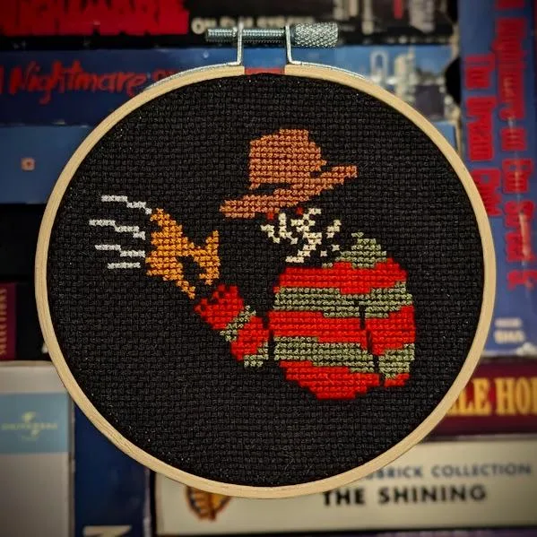 Mini Freddy Krueger cross-stitch pattern