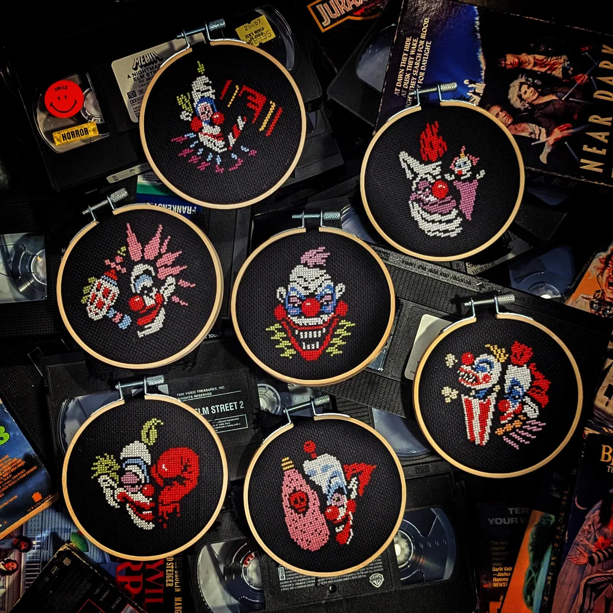 Mini Klownzilla cross-stitch pattern — view 2