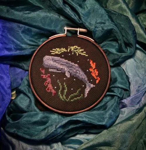 Sperm Whale cross-stitch pattern