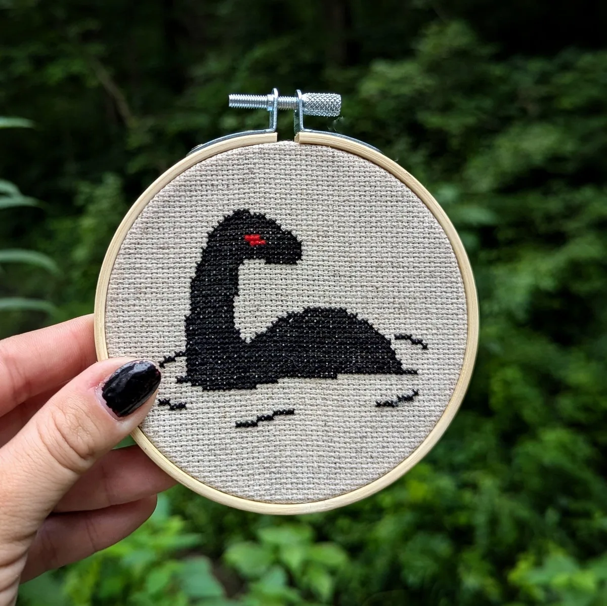 Mini Nessie cross-stitch pattern