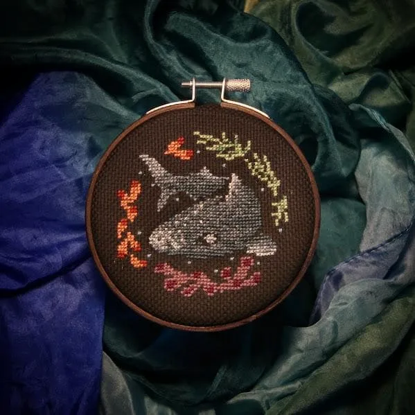Greenland Shark cross-stitch pattern