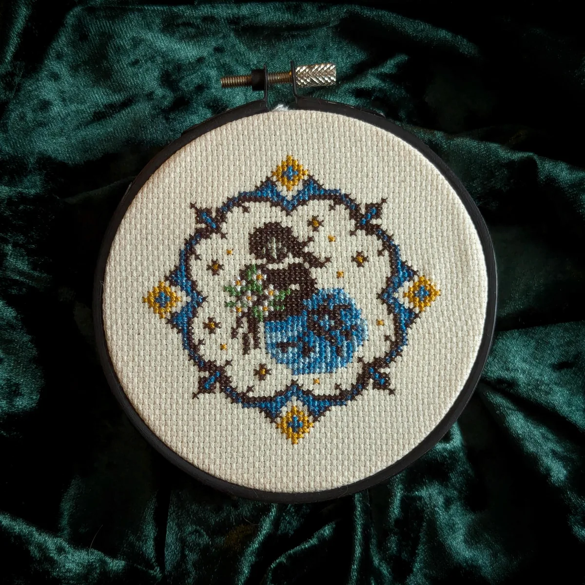 Virgo cross-stitch pattern