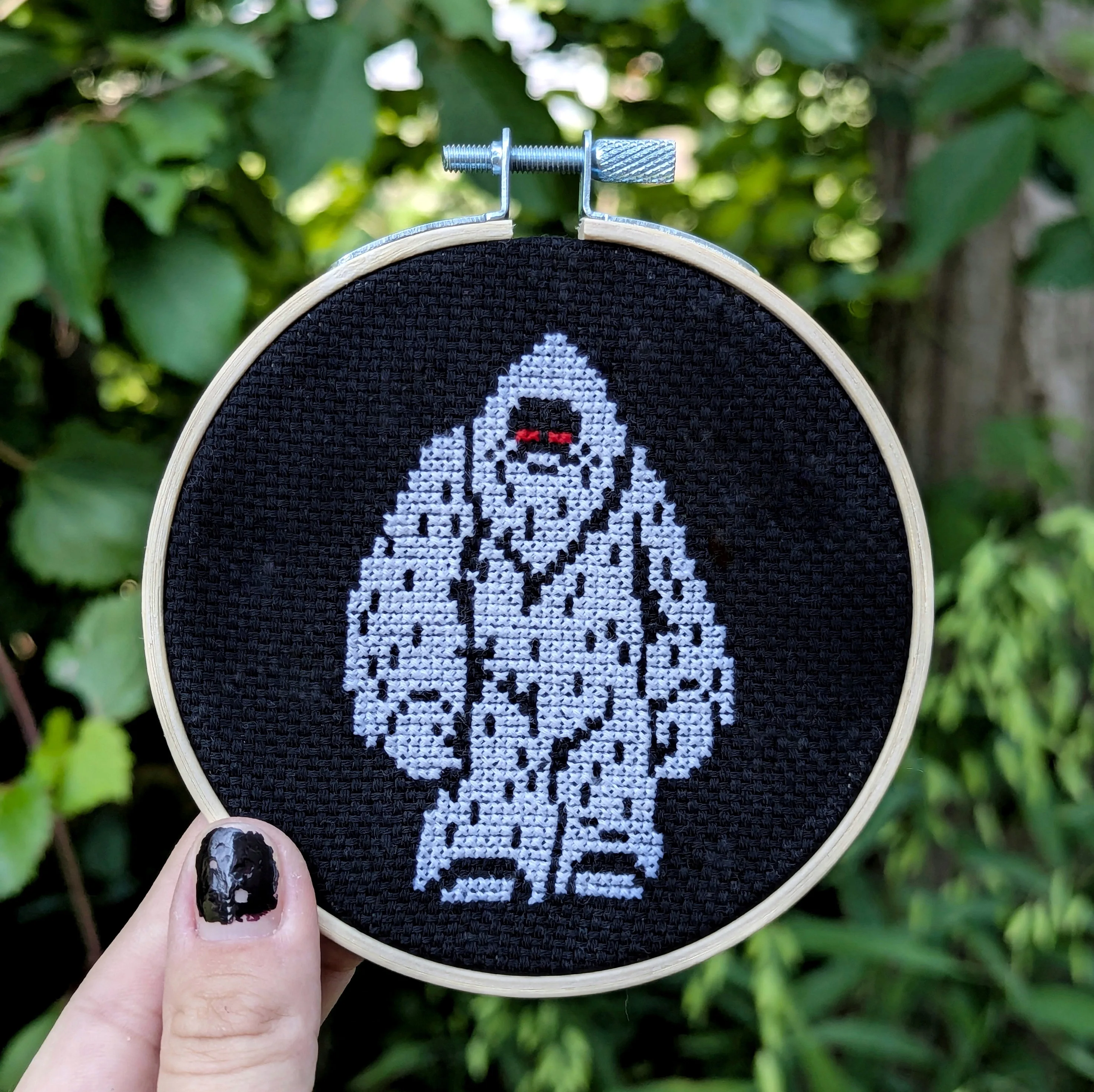 Mini Yeti cross-stitch pattern