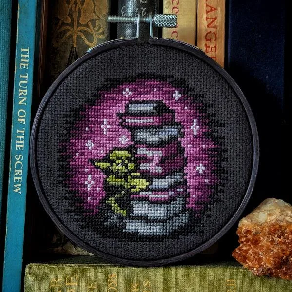 Mini Book Goblin cross-stitch pattern