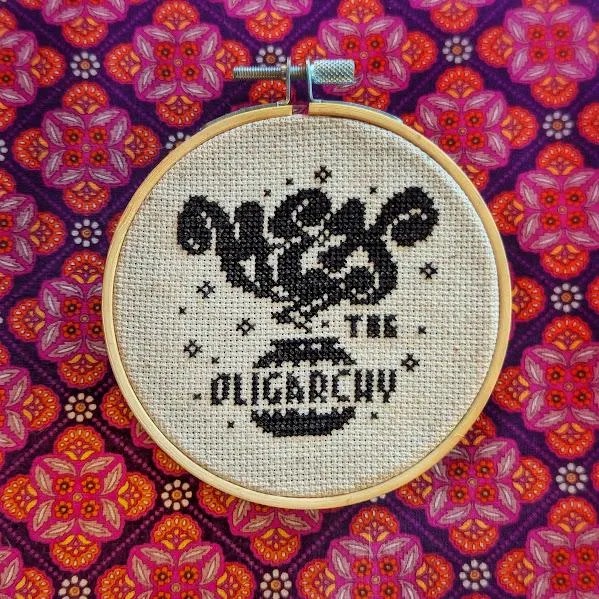 Stitch Against the Machine II cross-stitch pattern — view 3