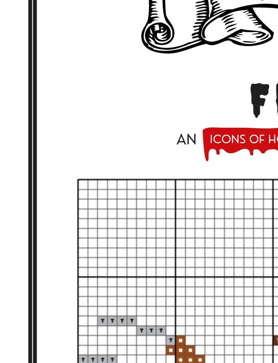 Mini Klownzilla cross-stitch pattern — view 3