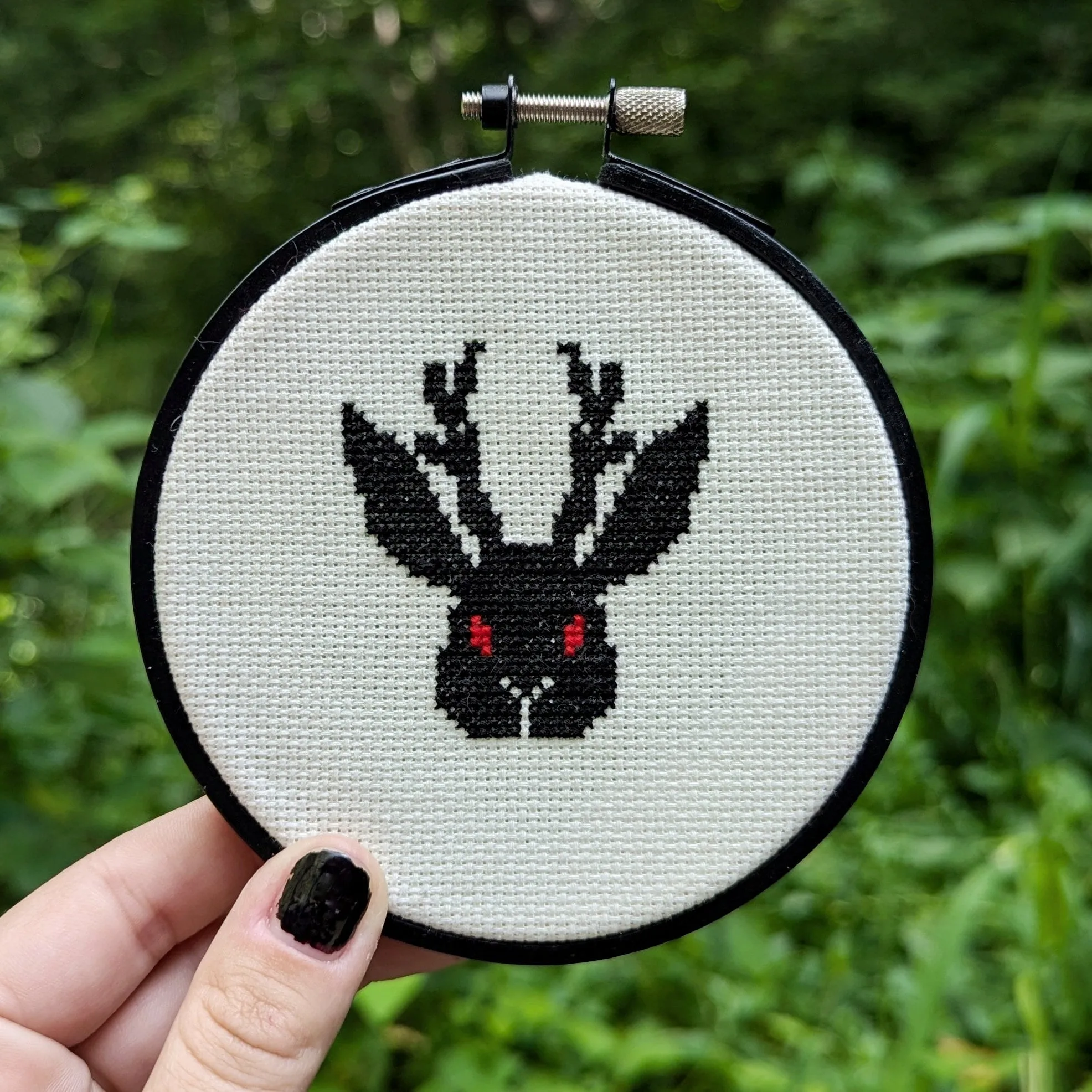 Mini Jackalope cross-stitch pattern